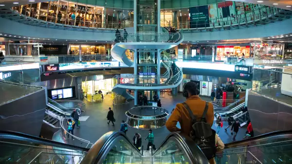 Fulton Center NYC Subway Station in downtown