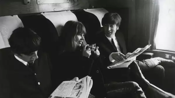 Photo of John LENNON and Astrid KIRCHHERR and BEATLES