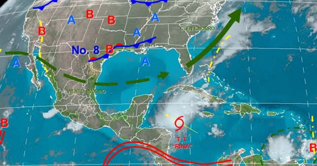 'Rina' se convierte en huracán frente a la península mexicana de Yucatán