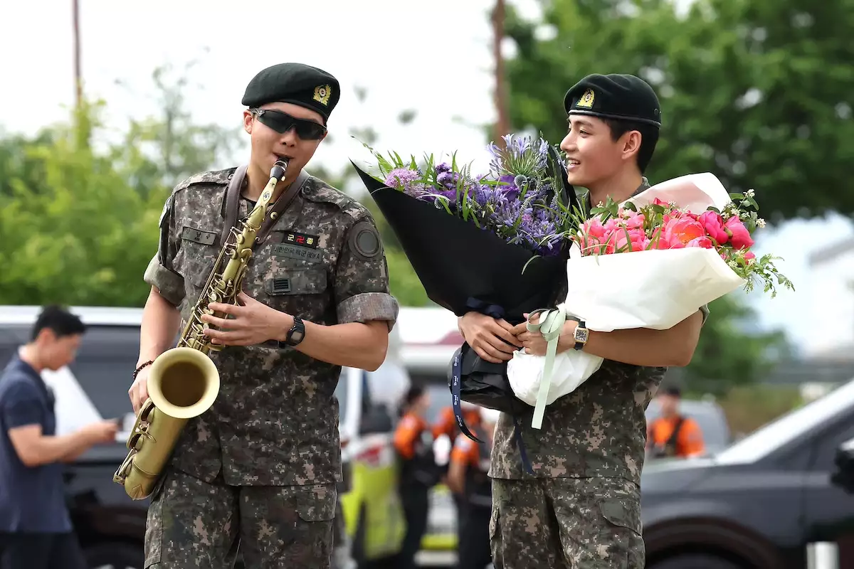 BTS' RM and V Discharged From South Korean Military