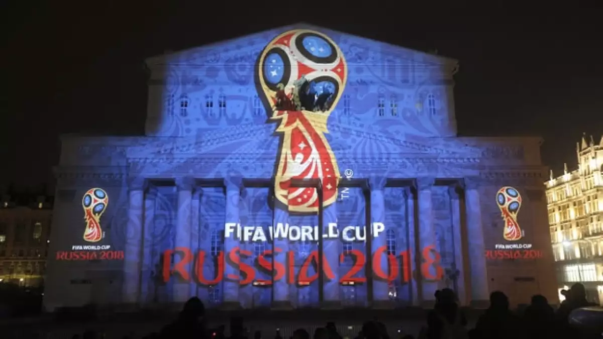 El logo oficial del Mundial de futbol de Rusia 2018, develado en octubre de 2014