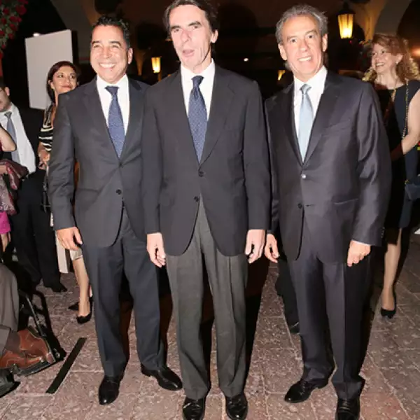 Gerardo Lozano, José María Aznar y Eduardo Gallastegui