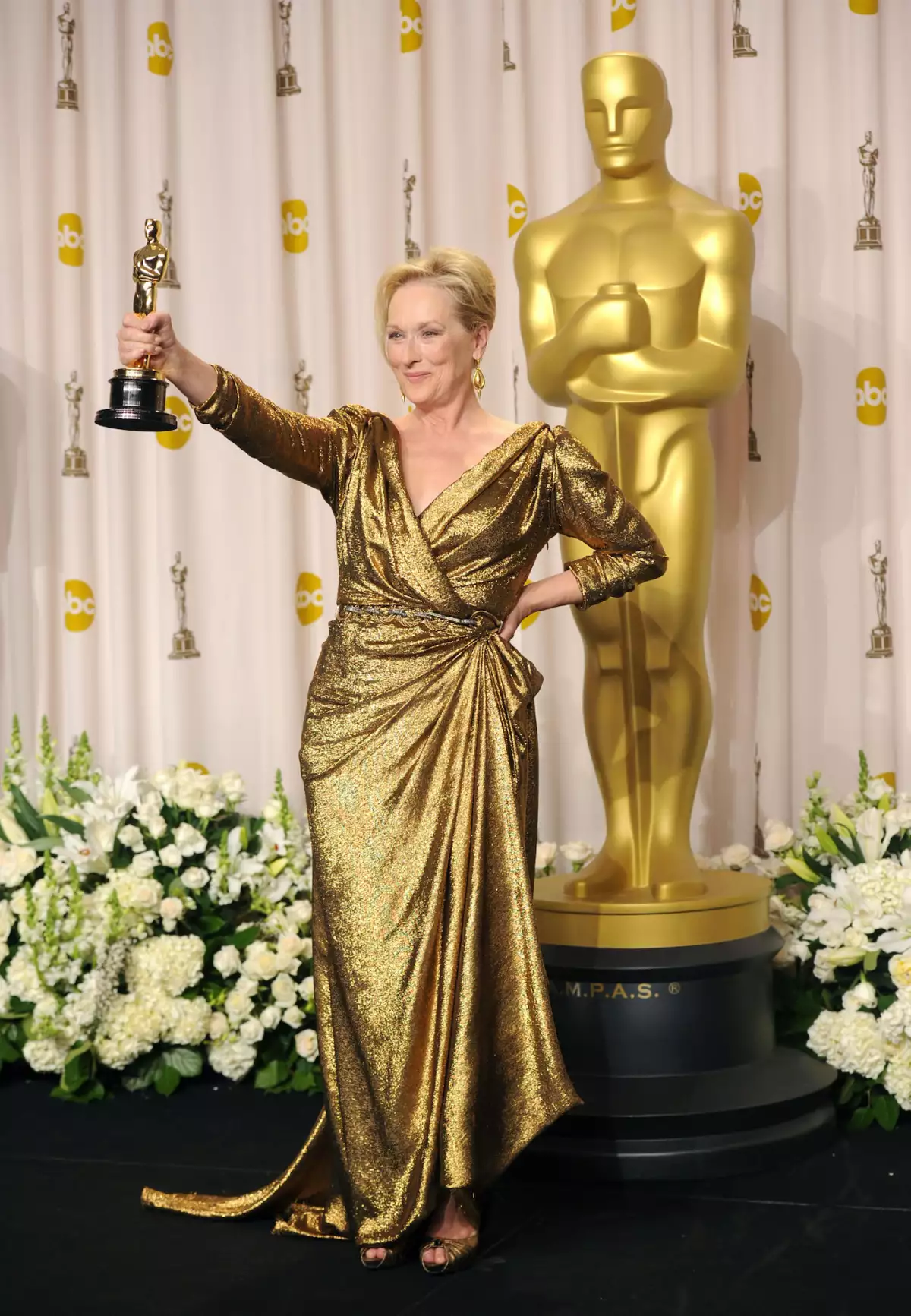 Meryl Streep en la entrega anual de los premios Oscar 2012.