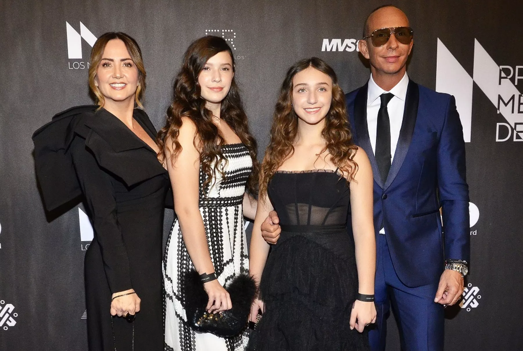 Andrea Legarreta, Mía Rubín, Nina Rubín y Erik Rubín