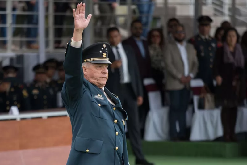 CIUDAD DE MÉXICO, 29NOVIEMBRE2018.- Salvador Cienfuegos Zepeda, secretario de la Defensa Nacional, encabezó la última ceremonia para otorgar en su totalidad 103  Condecoraciones a la “Distinción Militar”, “Mérito Técnico” y "Mención Honorífica”, llevada a cabo en las instalaciones del Estadio de Futbol “SEDENA” del Campo Militar 1-A. Salvador Cienfuegos, aprovechó para despedirse del personal militar, ante la finalización de su gestión como Secretario de la Defensa, mando que entregará al primer minuto del próximo sábado 1 de diciembre.
FOTO: MARIO JASSO /CUARTOSCURO.COM