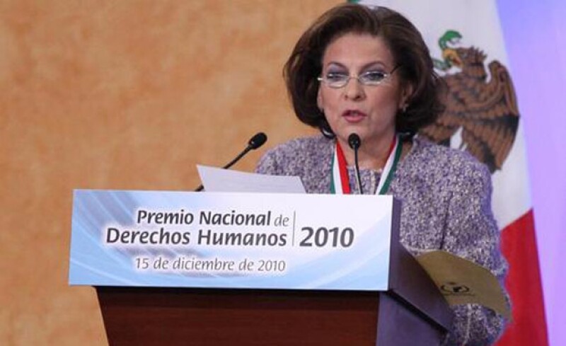 Miranda de Wallace recibió en 2010 el `Premio Nacional de Derechos Humanos´.