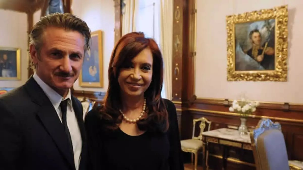 sean penn con cristina fernandez