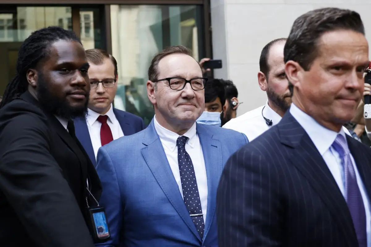 (El actor estadounidense Kevin Spacey a su llegada al Tribunal de Magistrados de Westminster, en Londres)