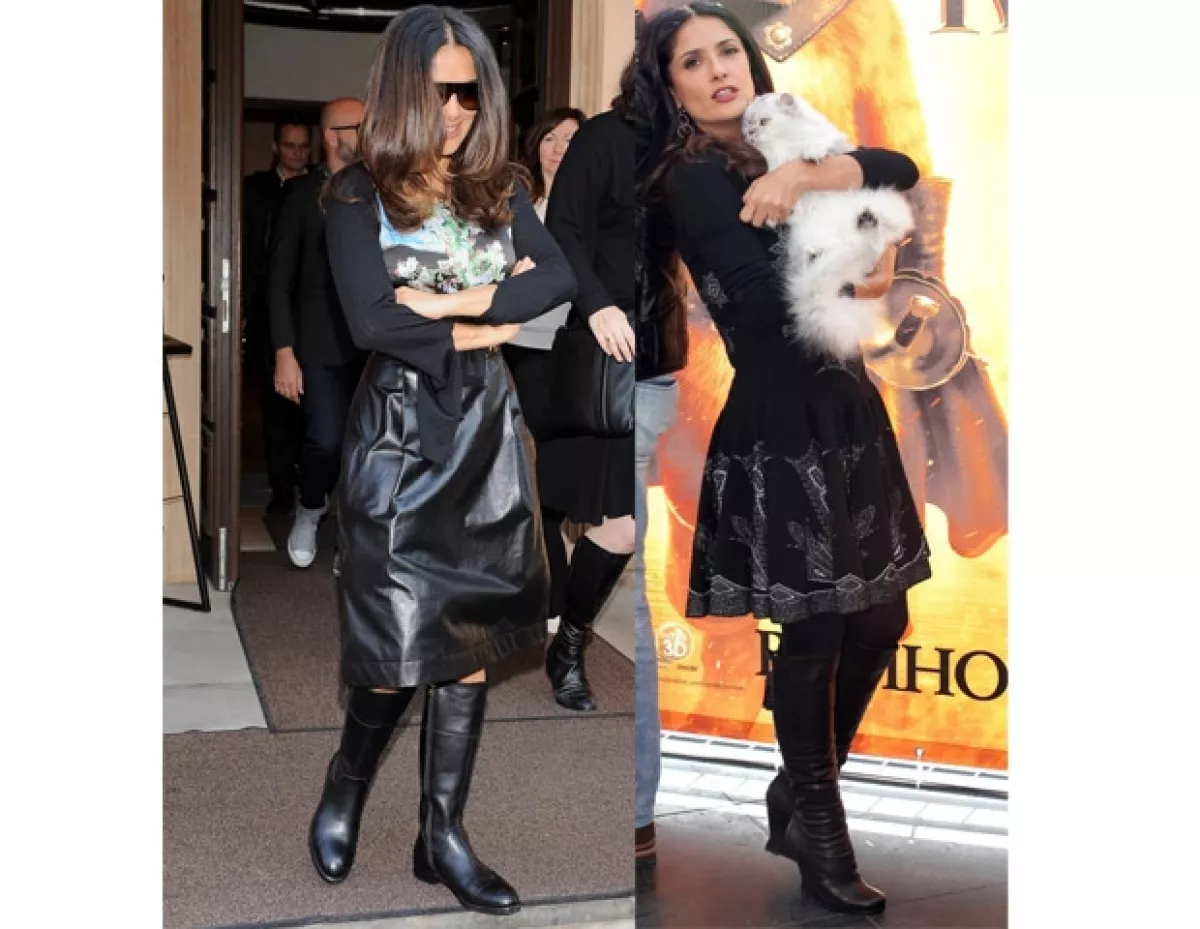 Salma lució tacones bajos en sus últimas presentaciones públicas.