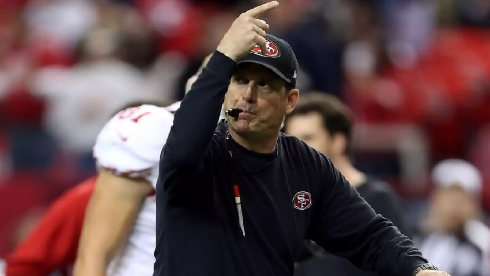  Jim Harbaugh, entrenador de los 49ers de San Francisco