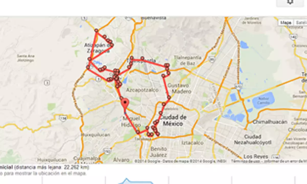 El historial de ubicaciones puede mostrar los recorridos realizados hace más de tres meses. (Foto: tomada de Google Maps)