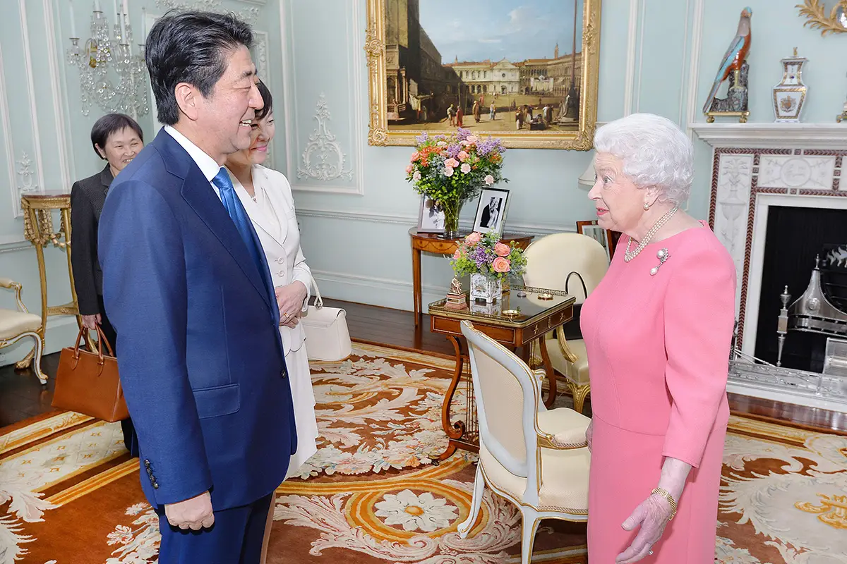 David Cameron Greets The Prime Minister Of Japan