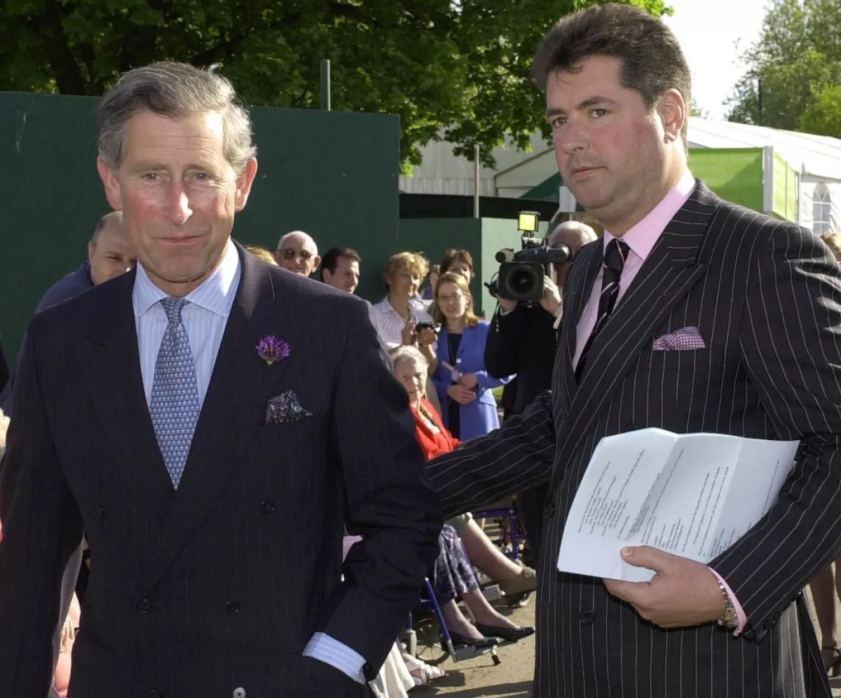 Prince Charles with his valet Michael Fawcett,