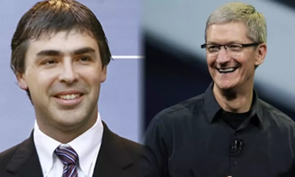 No quedó claro si Page (izq) y Cook (der) discuten un amplio acuerdo de las disputas entre las firmas o si se centran en un número limitado de cuestiones. (Foto: Especial)