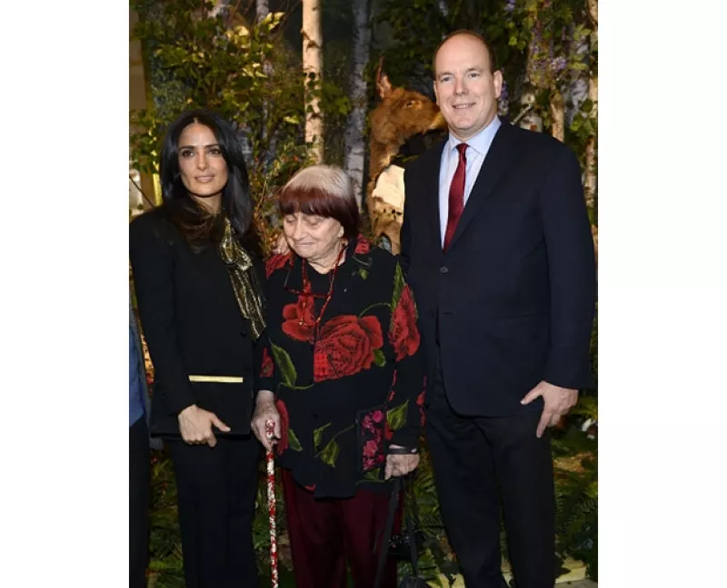 La actriz mexicana y el esposo de Charlene asistieron a la exposición del cineasta Jacques Demy en donde también estuvo presente su esposa, la reconocida directora Agnes Varda.