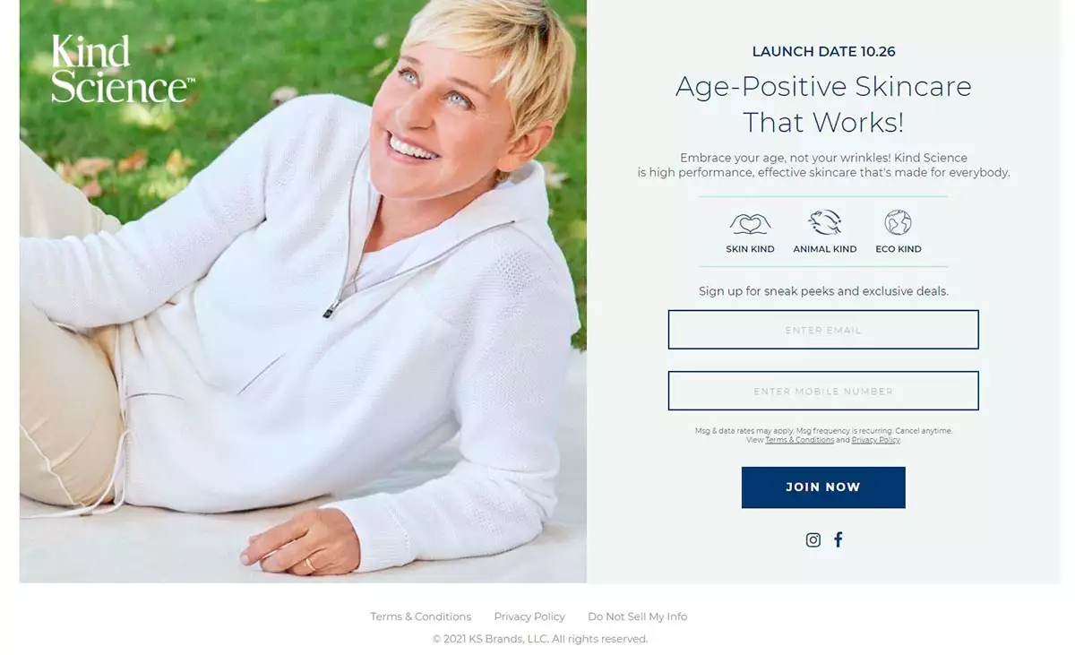 Ellen DeGeneres Kind Science sitio web