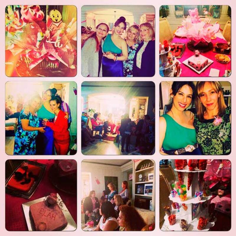 Los arreglos para su primer baby shower fueron muy especiales.