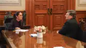 Sheinbaum y Christopher Landau