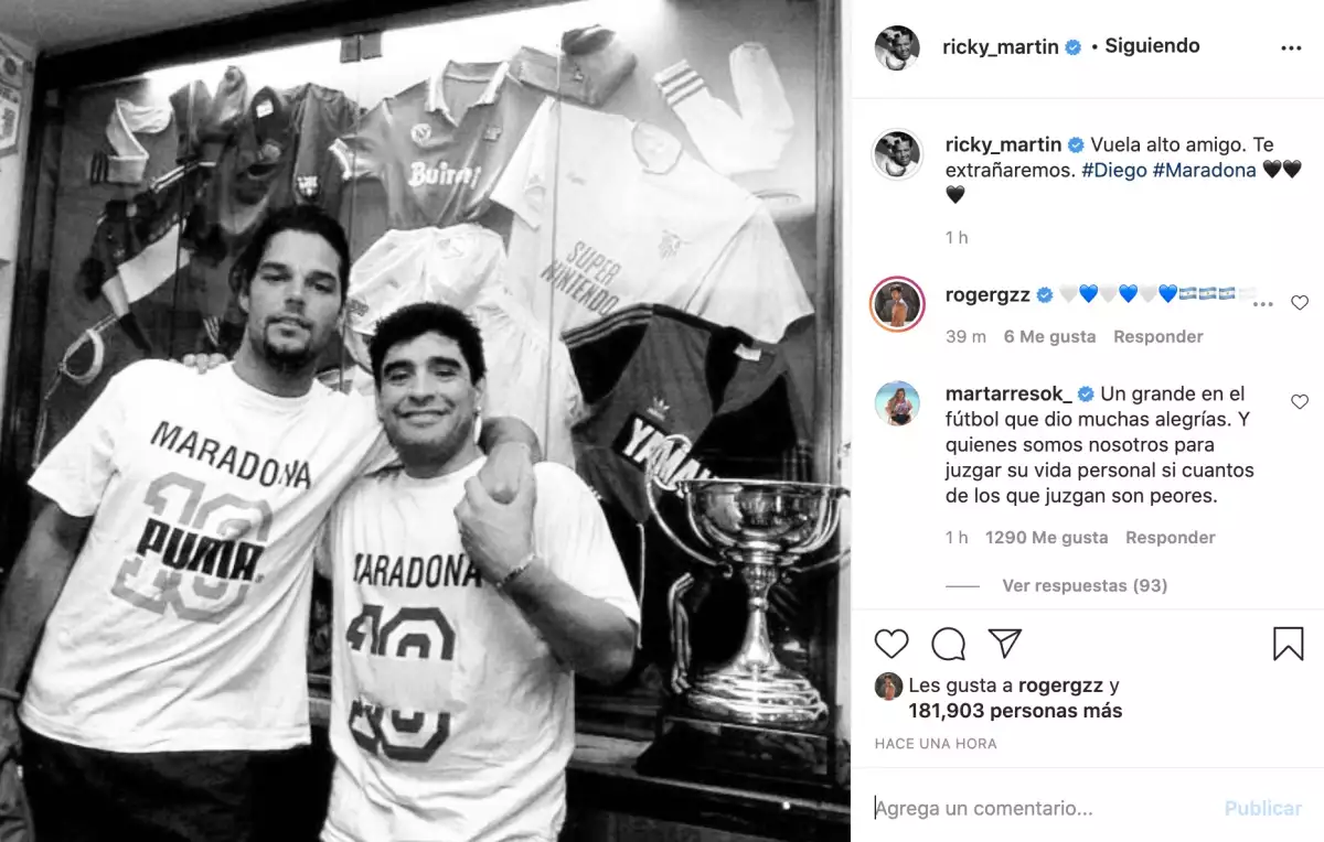 Ricky Martin y Maradona