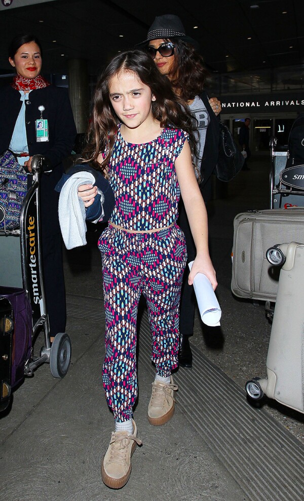 Salma Hayek at LAX International airport, Los Angeles, America - 24 Mar 2016