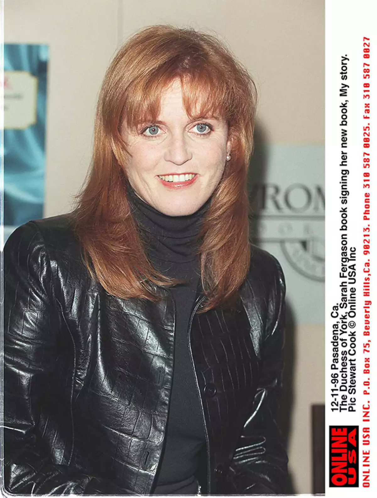 12-11-96 Pasadena, Ca. The Duchess of York, Sarah Fergason at the launch of her book, My story.