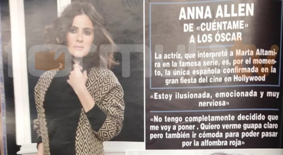 Anna estaba confirmada, por ella misma, como la única española en los Oscar.