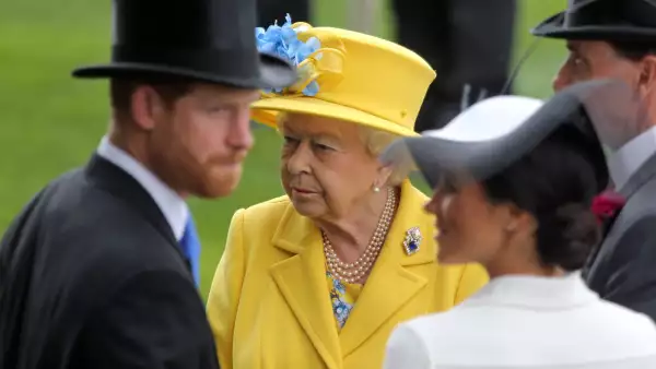 Príncipe Harry, la reina Isabel II y Meghan Markle