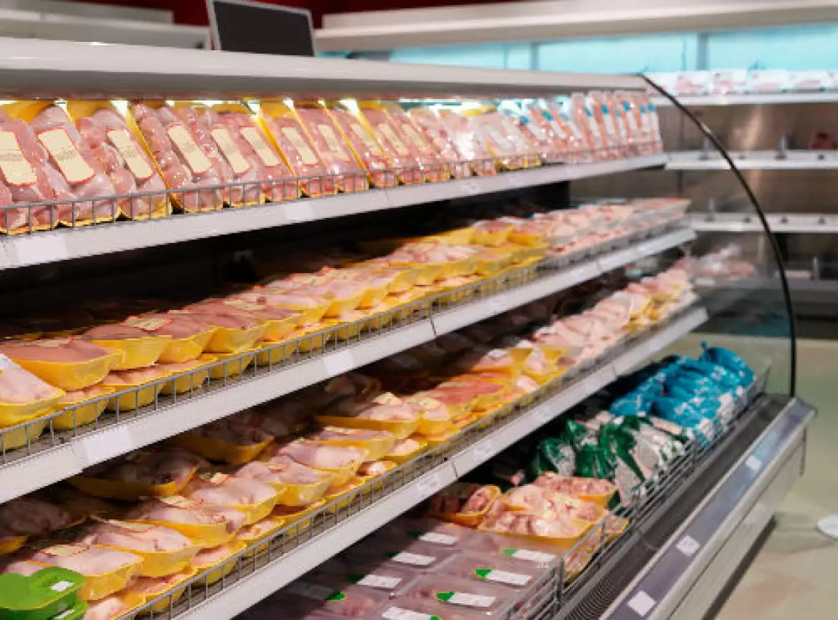 refrigerador de carne de supermercado