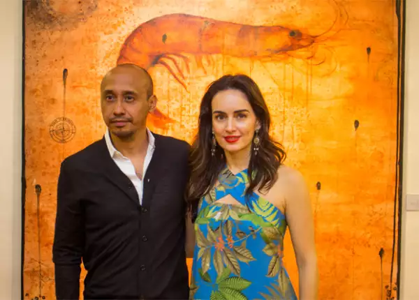 Amador Montes y Ana de la Reguera en la exhibición realizada el 30 de enero.