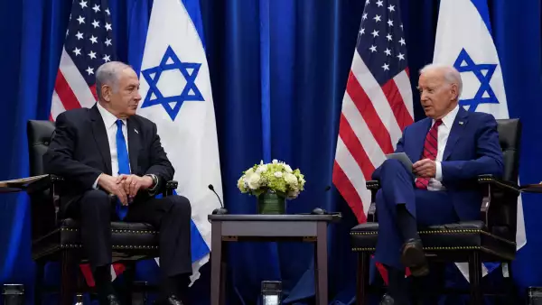 Estados Unidos El presidente Joe Biden mantiene una reunión bilateral con el primer ministro israelí Benjamin Netanyahu al margen de la 78a parte de la U.a. Asamblea General en la ciudad de Nueva York, EE. UU., 20 de septiembre de 2023.