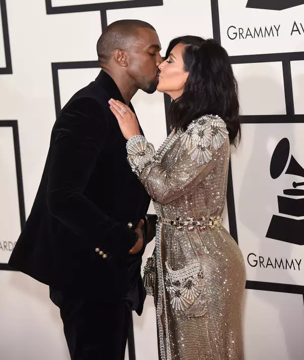 Kanye West y Kim Kardashian.