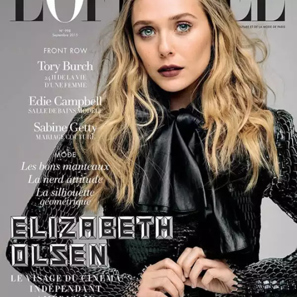 L`Officiel Paris: Elizabeth Olsen aparece de impacto con un look total de Dior fall 2015.