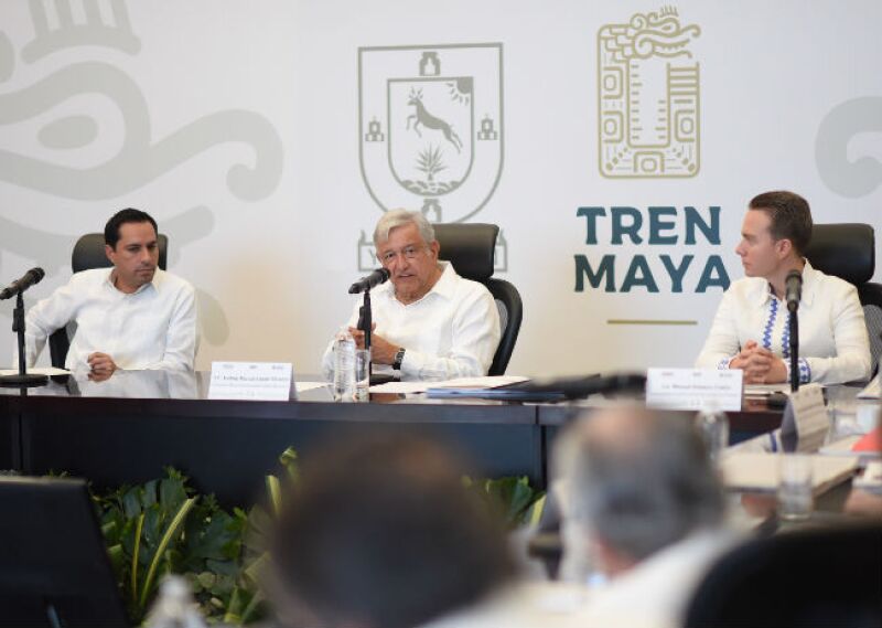reuni�n de AMLO sobre el Tren Maya