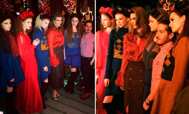 Con el mood peculiar y excéntrico de Alice in Wonderland, las cabezas de los maniquíes estuvieron adornados con flores rojas y blancas.