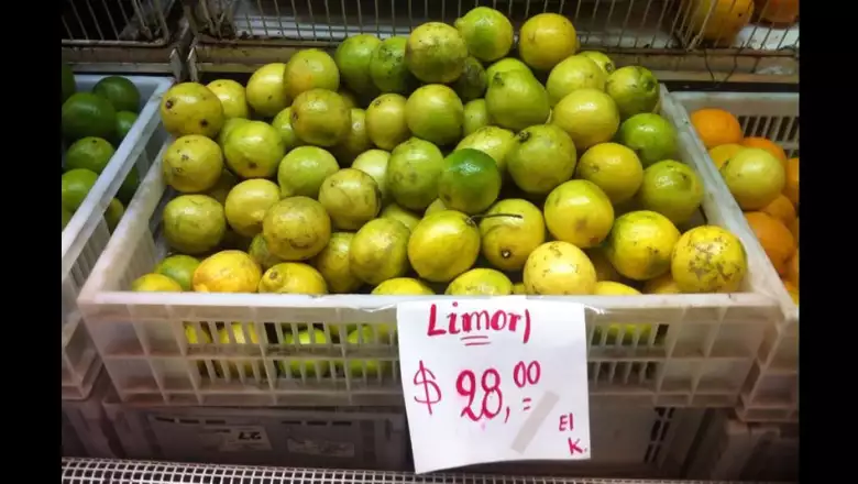 En el barrio de Palermo Viejo, en Buenos Aires, encontramos en el supermercado El Sirio el kilo de limones a 28 pesos argentinos, equivalentes a unos 47 pesos mexicanos