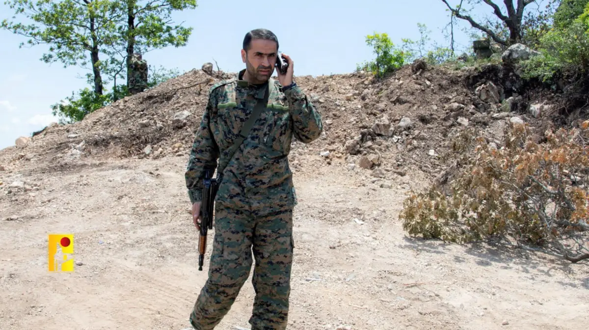 Wissam al-Tawil, comandante de la fuerza de élite Radwan de Hezbolá, aparece en un lugar desconocido, en esta imagen sin fecha obtenida de las redes sociales.