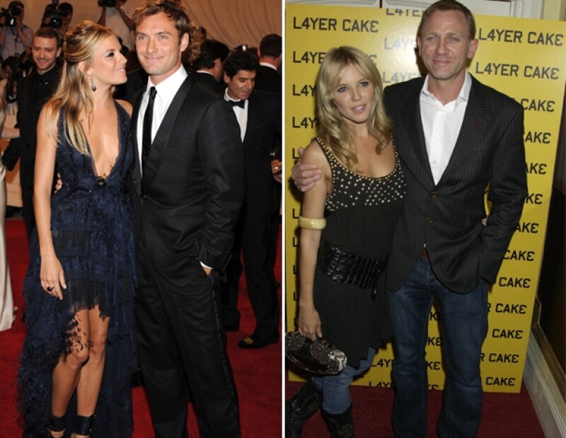 Sienna y Jude mantuvieron una relación intermitente durante muchos años, actualmente son sólo amigos. Daniel Craig está ahora casado con Rachel Weisz.