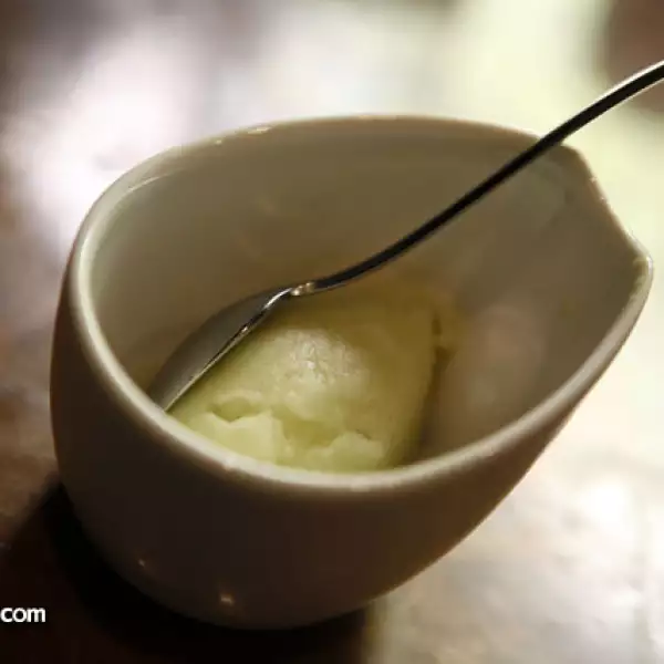 Sorbete de té limón de Victor Palma, chef del Hotel Rosewood