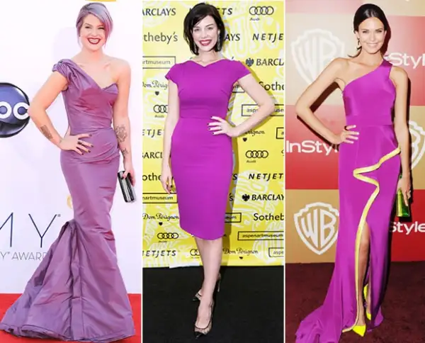 Kelly Osbourne en Zac Posen, Jessica Paré en Rolan Mouret y Odette Anabble en Rachel Roy.