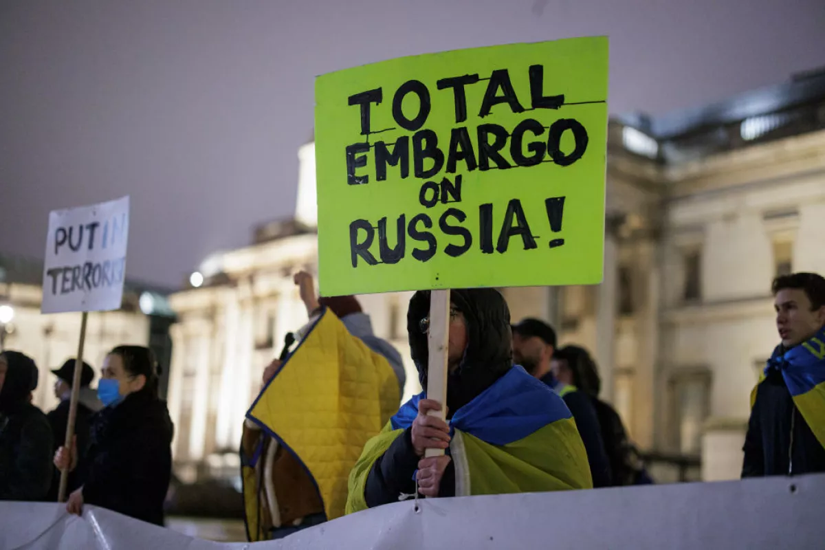 Londoners Stand With Ukraine Against Russian Invasion