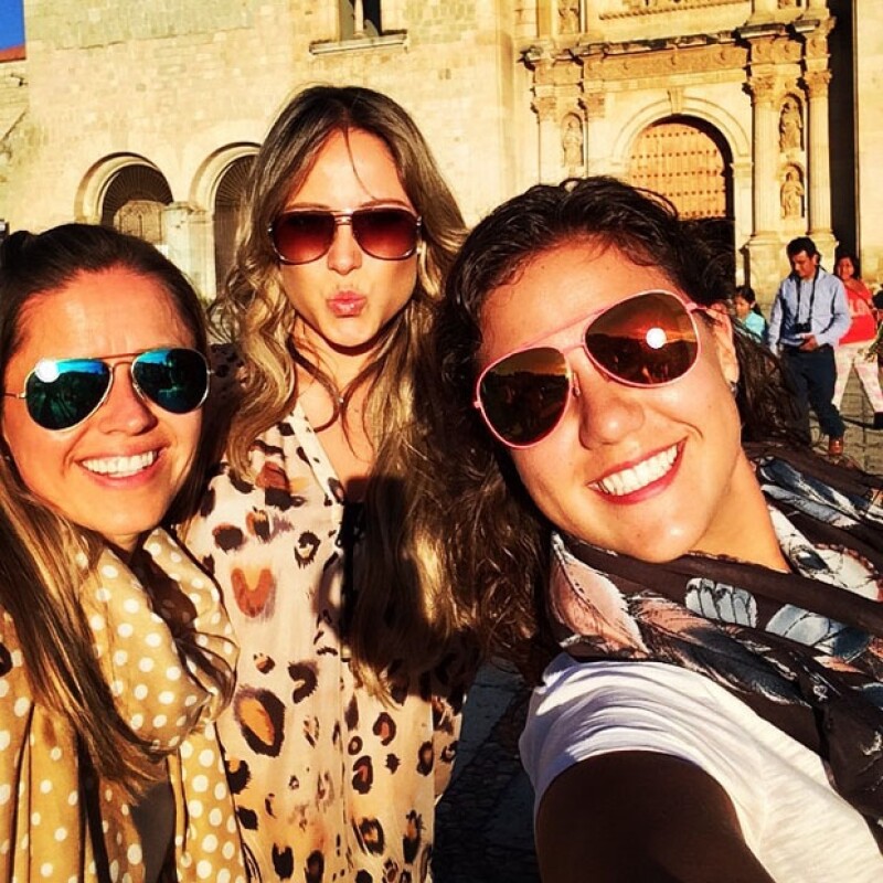 Vane Hupp recorrió las calles del centro de Oaxaca junto con dos amigas.