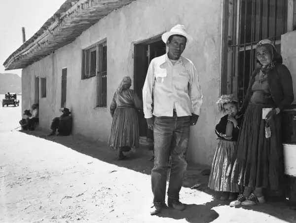 Navajo Family Outside Trading Post