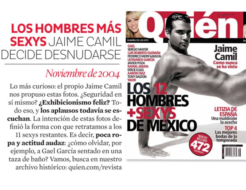 Jaime Camil posó desnudo para la edición de los más sexys.