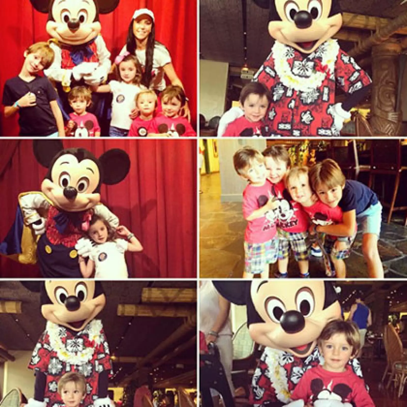 La típica foto con Mickey no podía faltar en su viaje a Disney.