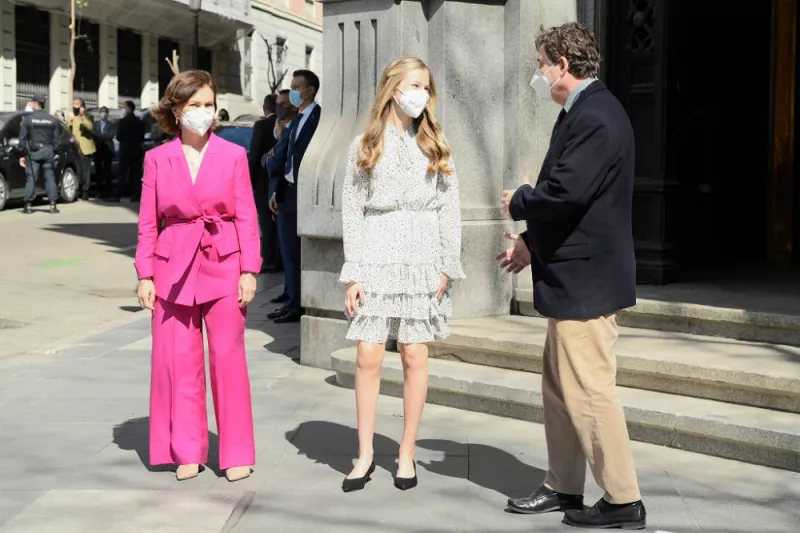 Carmen Calvo, princesa Leonor y Luis García Montero