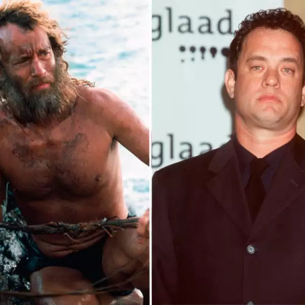 En el año 2000, pra la famosa película de Cast Away, Tom Hanks tuvo que perder 25 kg para meterse en el papel de Chuck Noland.