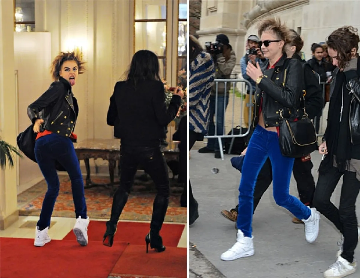 Michelle Rodriguez acompañó a Cara a la pasarela de Chanel, donde la inglesa modeló.