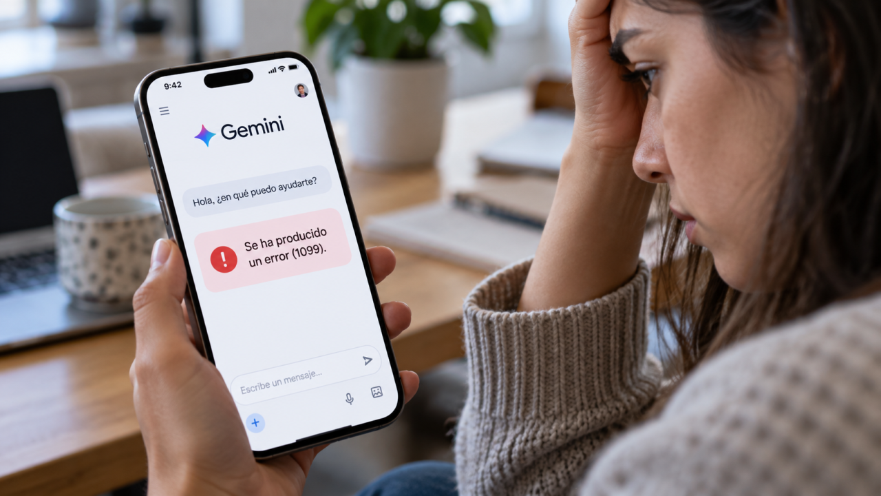 Gemini falla este 8 de octubre y muestra el error 1099: qué significa y por qué aparece