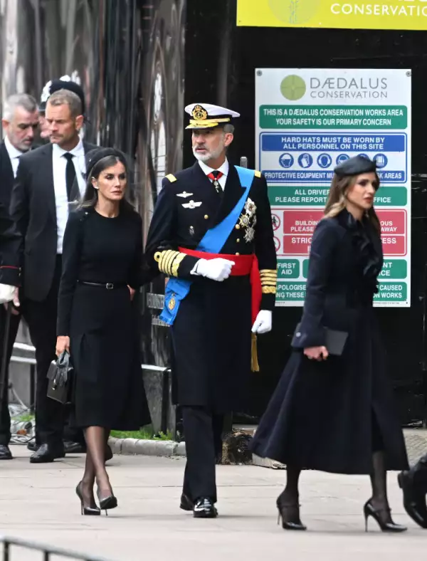 La reina Letizia, el rey Felipe VI y la reina Rania