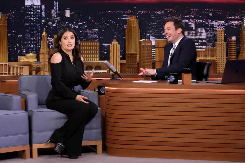 Salma Hayek y Jimmy Fallon
